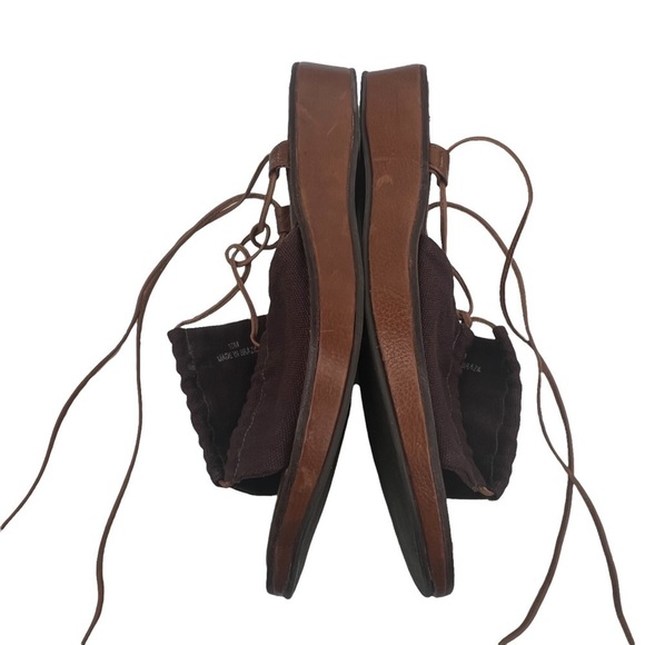 J. Jill Brown Ankle Lace Up Wedge Sandals Size 10 Women's - Picture 6 of 11